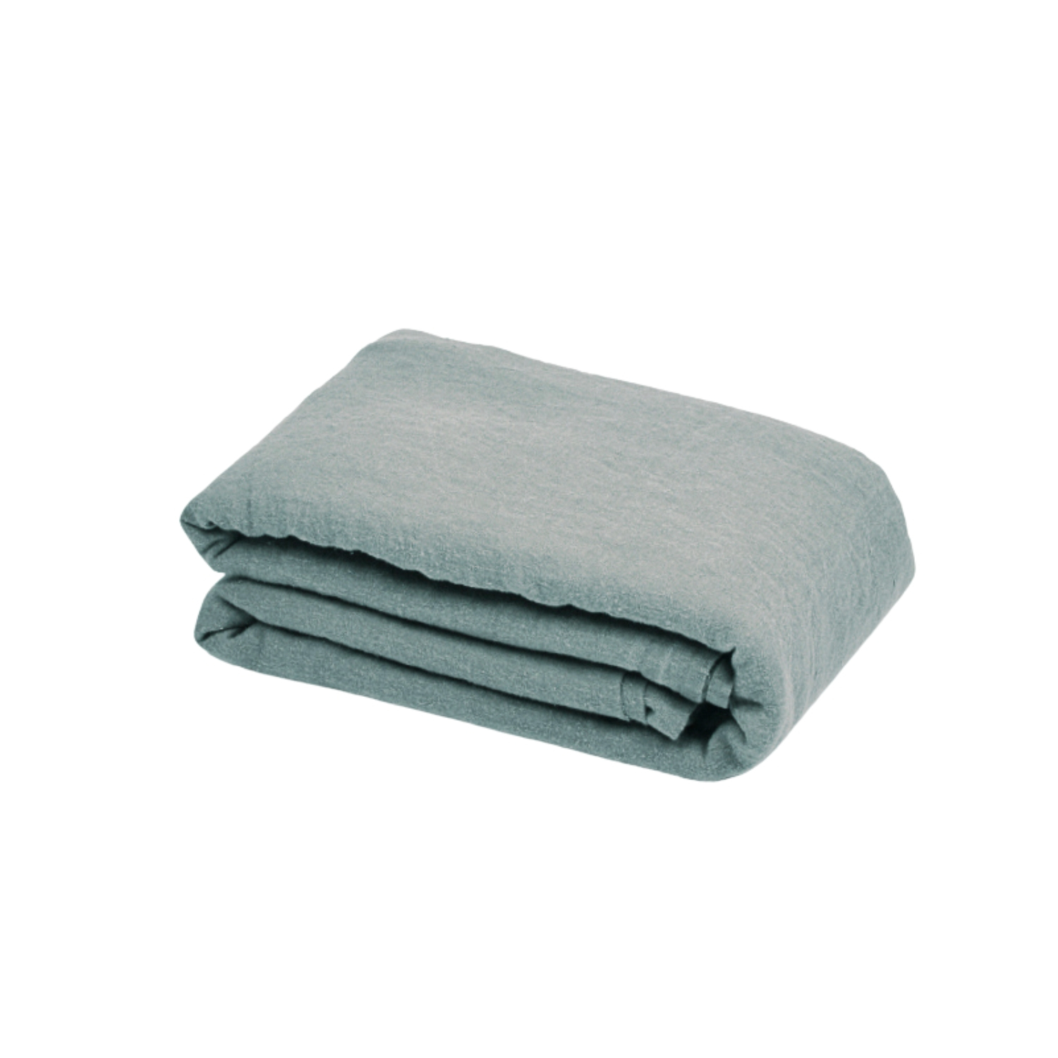 Bluish grey washed linen bed sheet, 225x240 cm