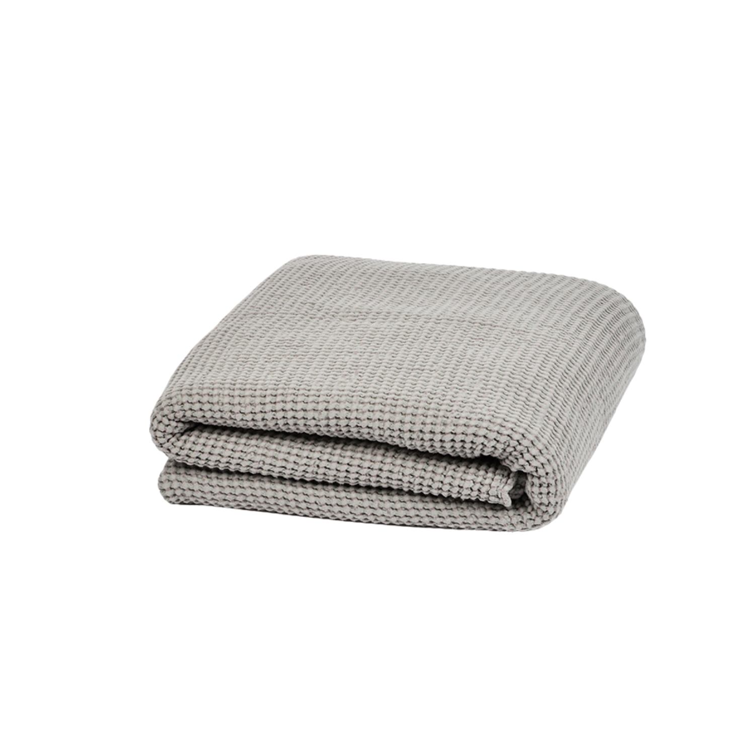 Waffle weave bed throw in grey colour, 215X230 cm