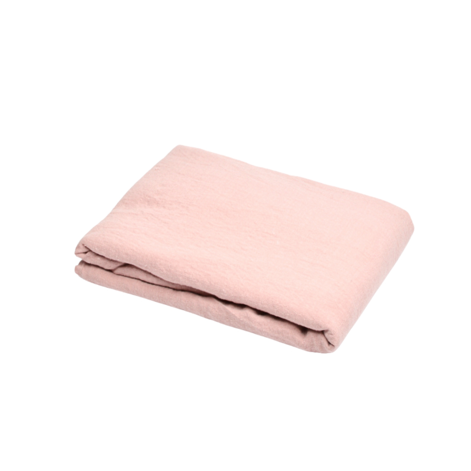 Light pink washed linen bed sheet, two sizes