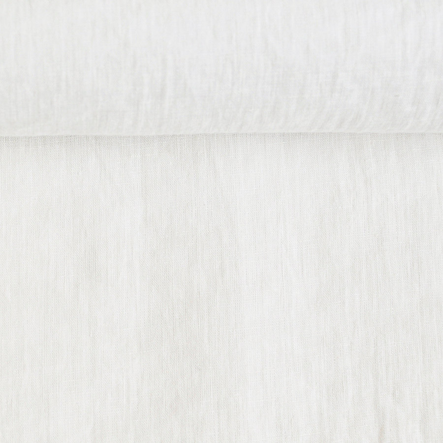 White washed linen fabric, 205 g/m²