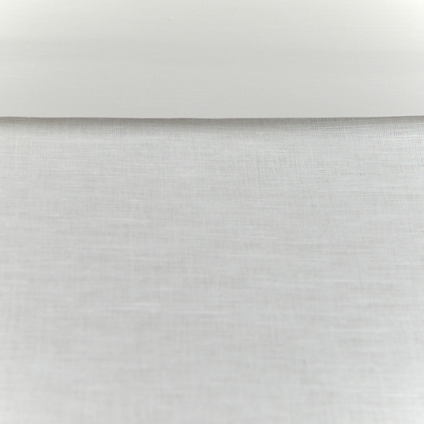 Semi-linen white fabric, 210g/m²