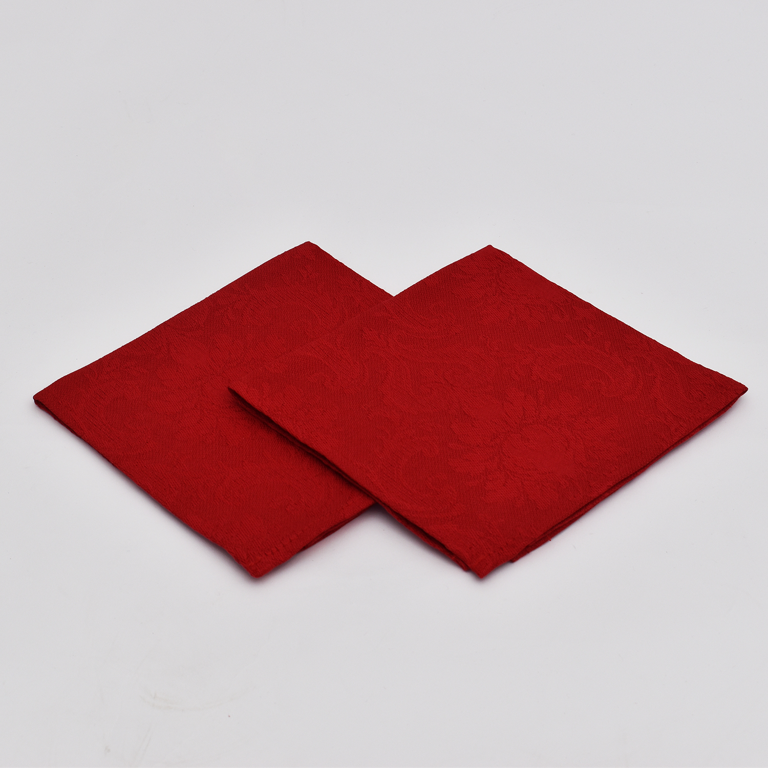 Red jacquard linen napkins set Royal, 34X34 cm, 6 pcs.