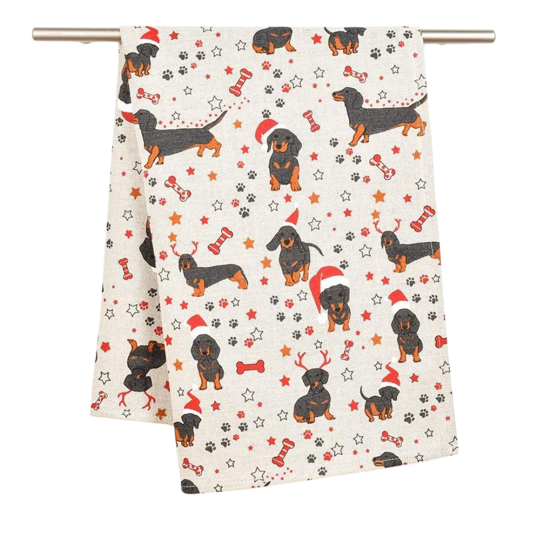 Towel Christmas dachshund